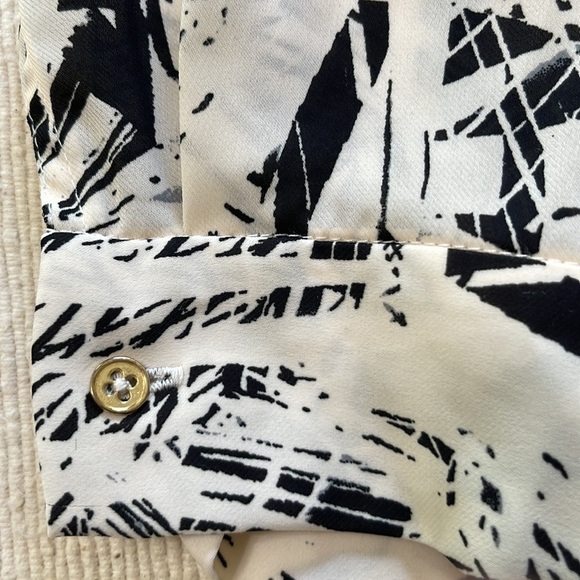 Robert Rodriguez Long Sleeve Abstract Print Buttoned Front Blouse (M) P/4/A1383 - Picture 5 of 10